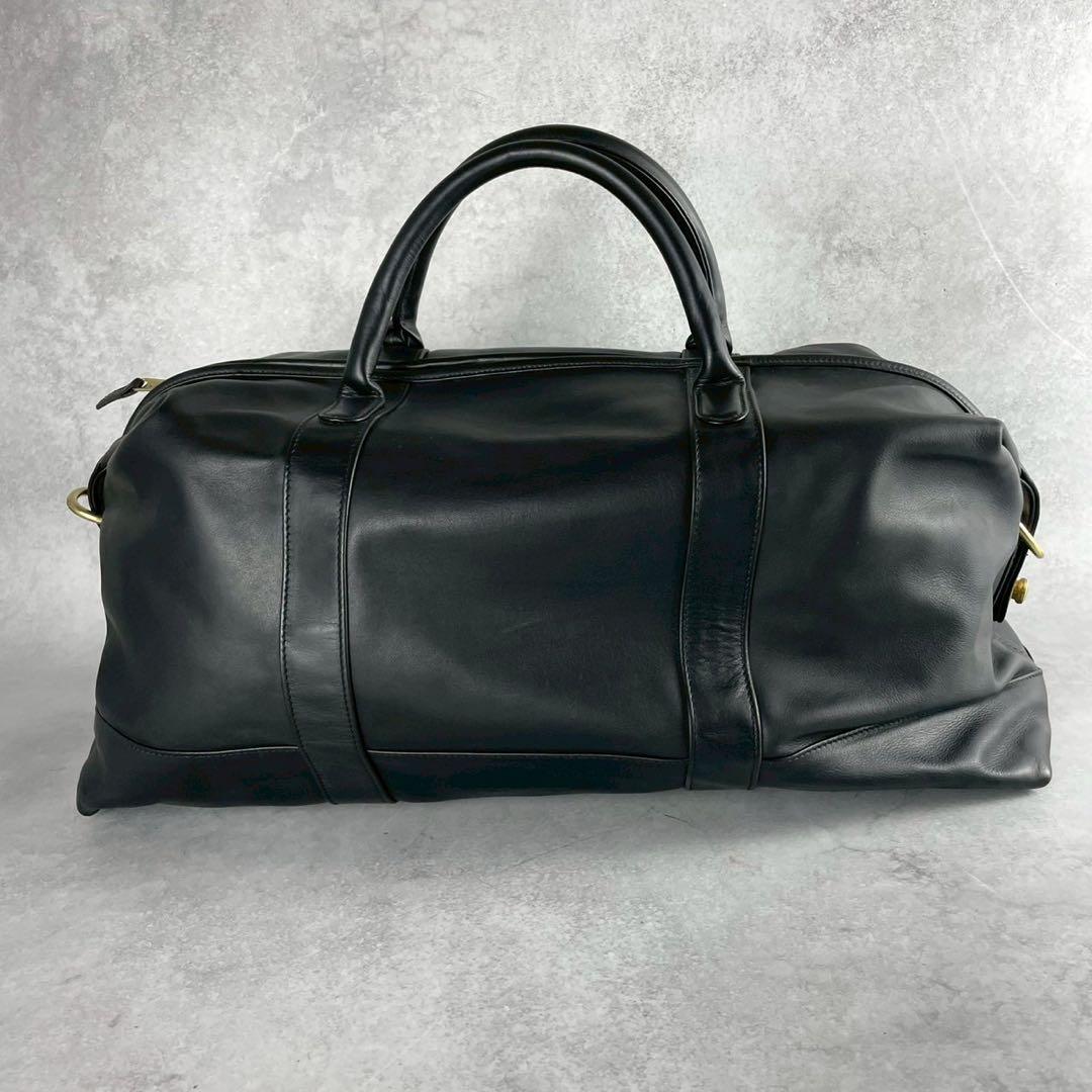 【美品 人気高騰】コーチ ボストンバッグ オールド ハンド トート レザー 黒