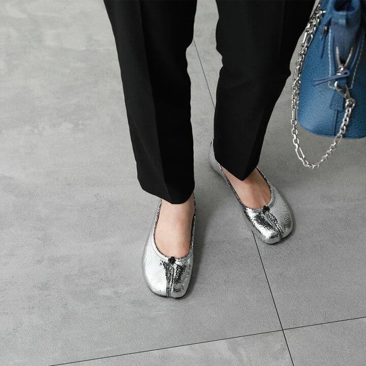 Maison Margiela│「タビ」ブロークンミラー バレエシューズ 40