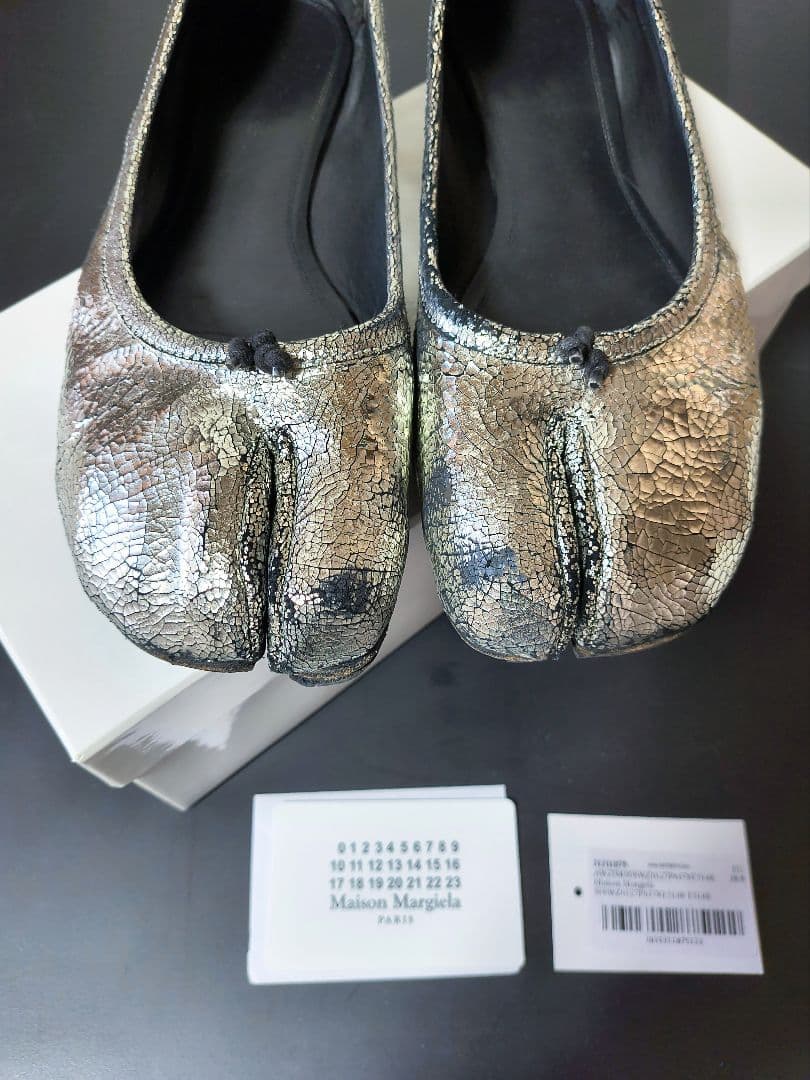 Maison Margiela│「タビ」ブロークンミラー バレエシューズ 40