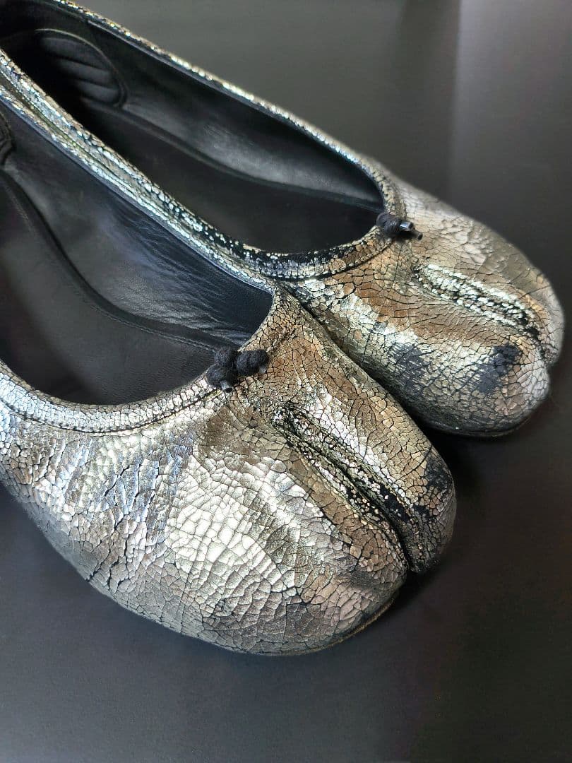 Maison Margiela│「タビ」ブロークンミラー バレエシューズ 40