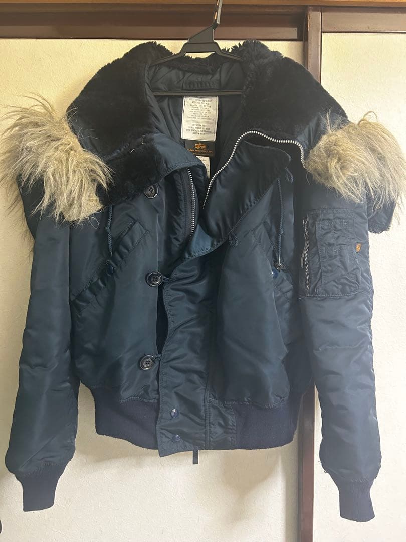 USA 90s ALPHA アルファ N-2B フライトジャケット L ネイビー