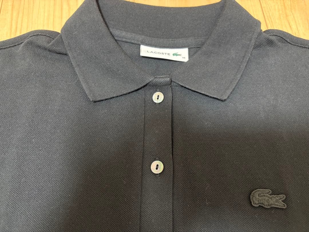 今季新作　LACOSTE ラコステポロシャツ ブラック　半袖　クロップド