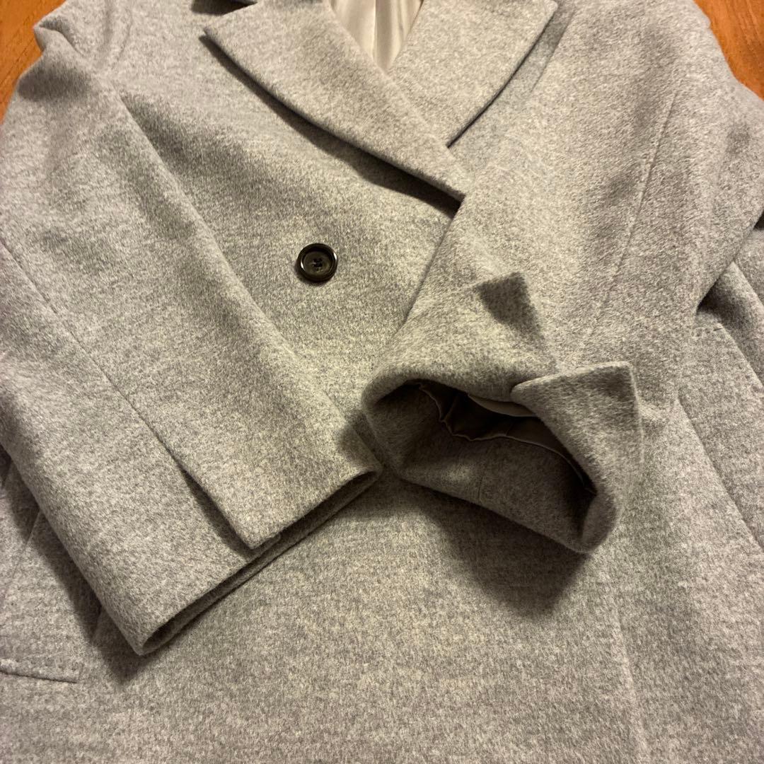 ⭐︎超美品☆23区L アンゴラビーバーチェスターコート 【44】・ライトグレー