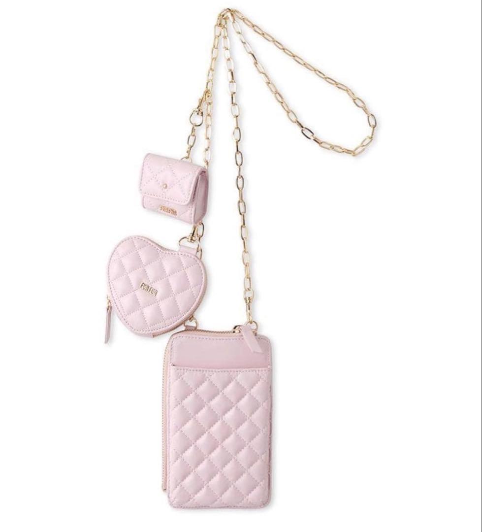 FURFUR キルティング3SET マルチショルダー ピンク