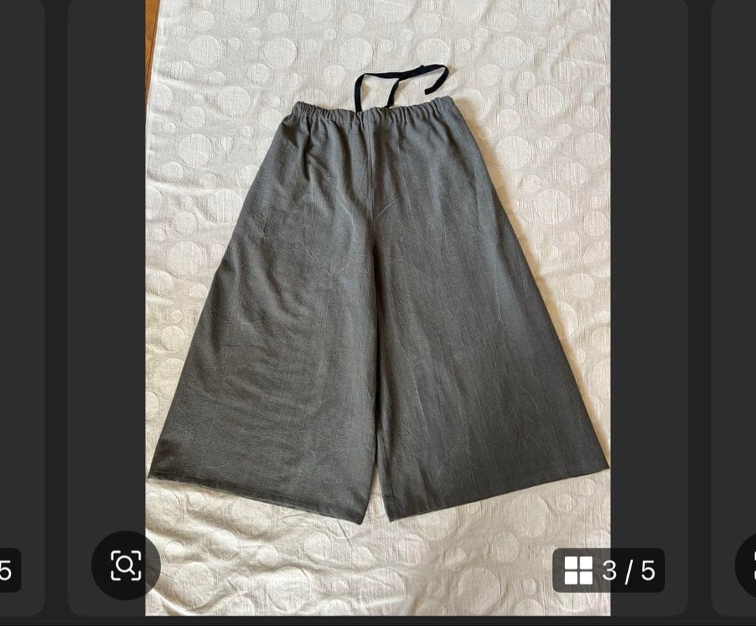 おまとめ専用です。藍染め絣　墨染め 国産生地　備後節織　ワイドパンツ