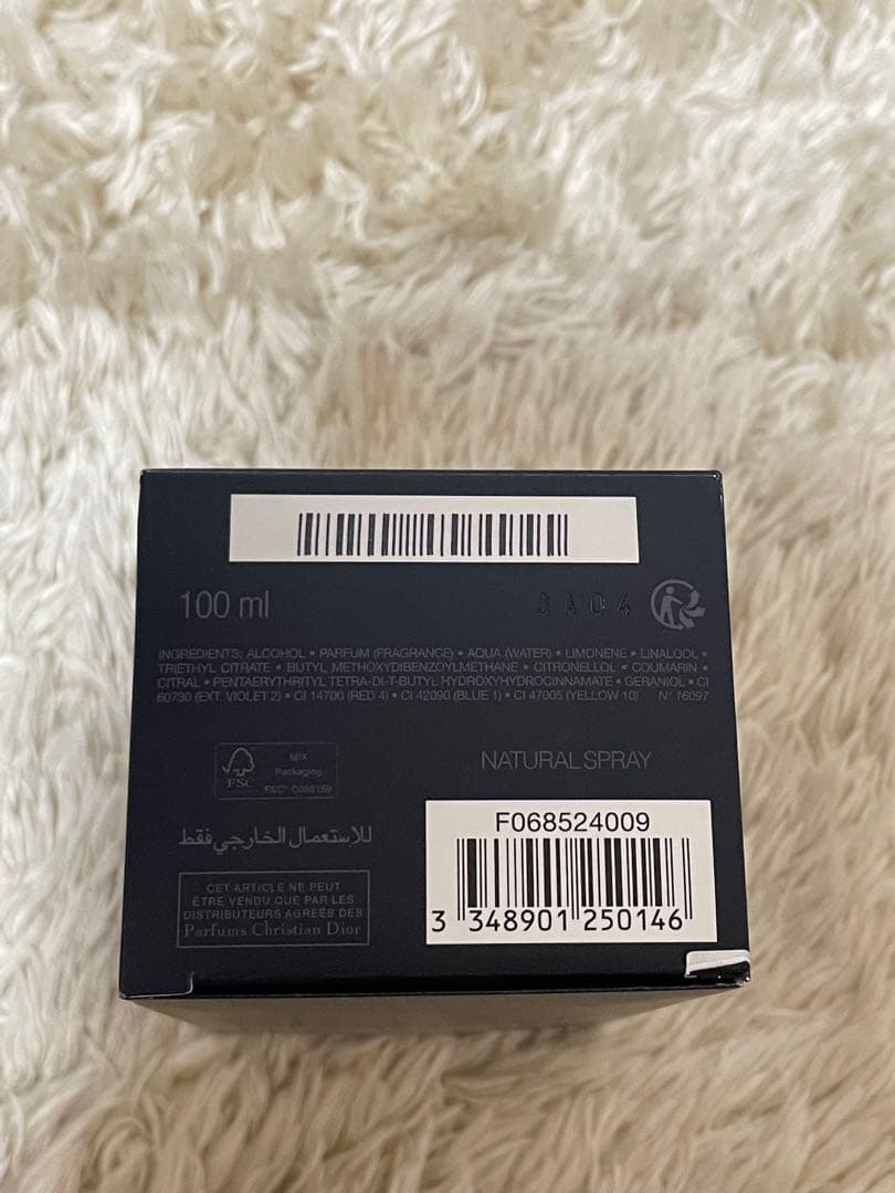 香水(男性用) Dior Sauvage Eau de Toilette 100 ml