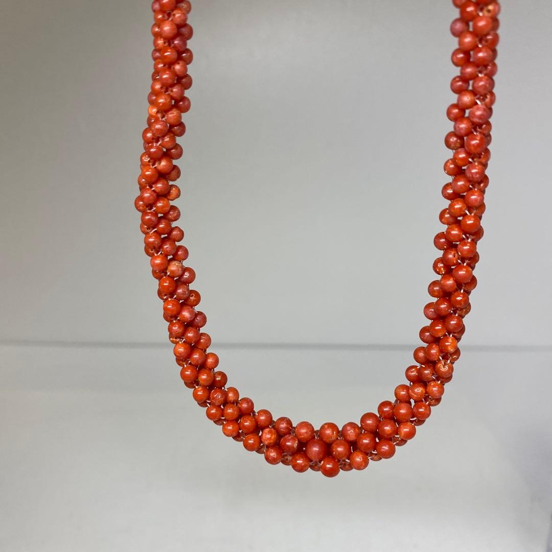 本赤珊瑚ネックレス3本　70g 東さ8-0120☆2F