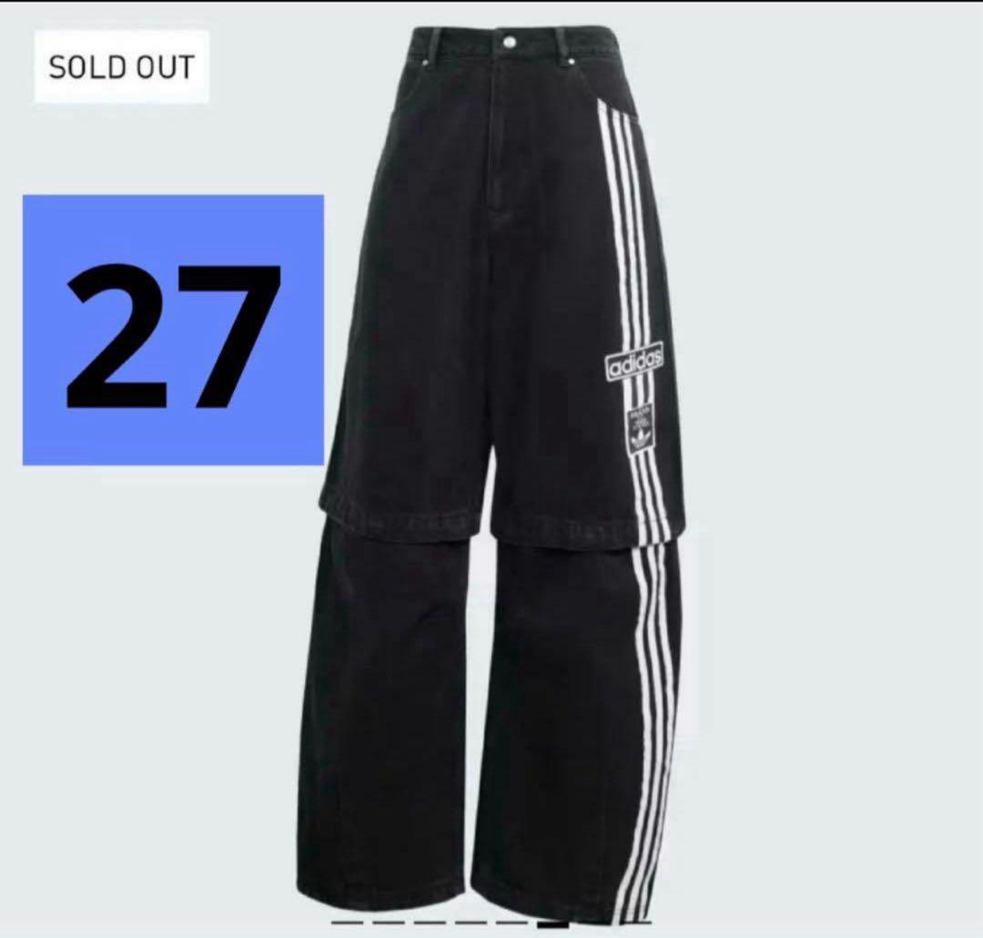 adidas 2-IN-1 デニムパンツ ブラック JD0082 アディブレイク