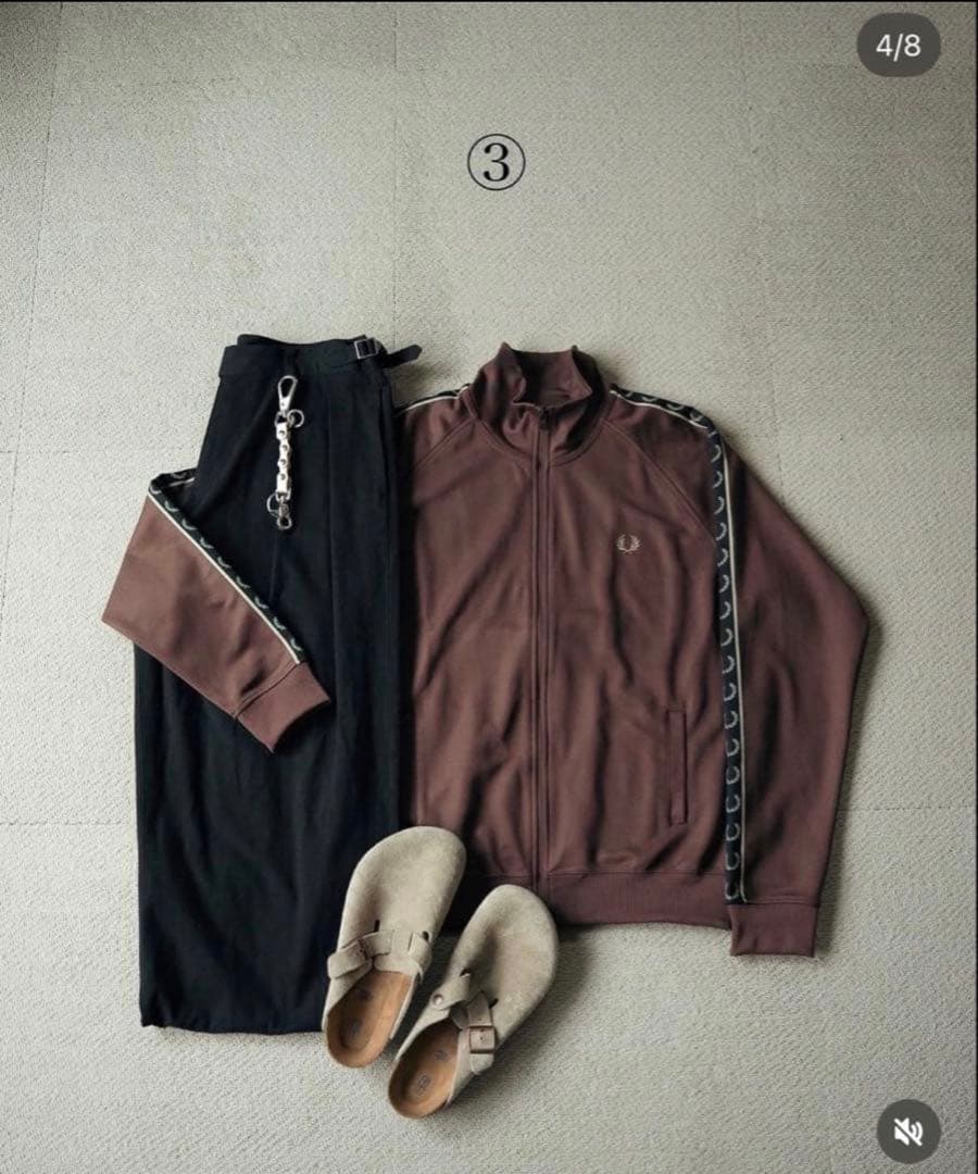 Fred Perry トラックジャケット ブラウン　風早ゆうた様着用 M