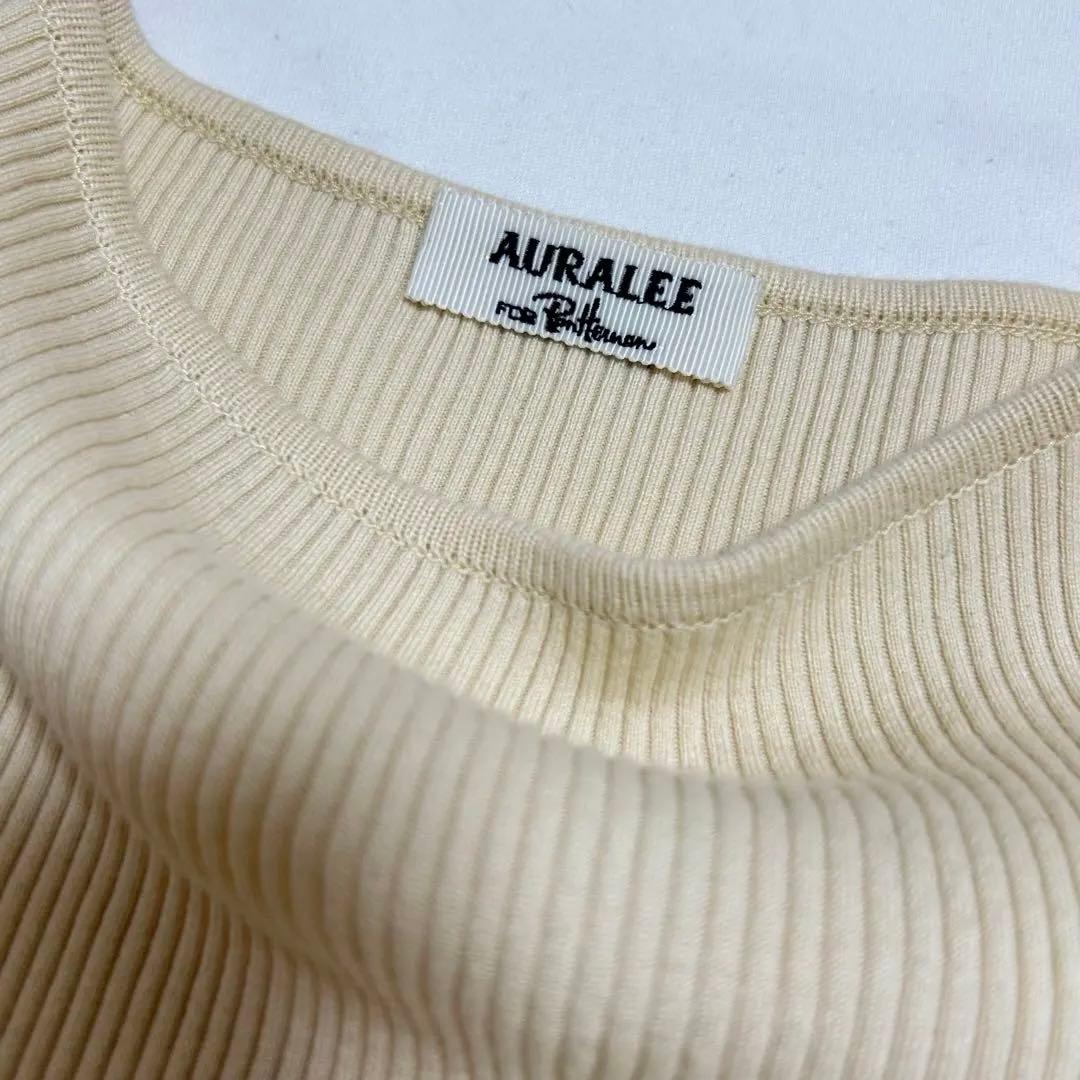 AURALEE x ロンハーマン ギザボートネック プルオーバーリブカットソー0