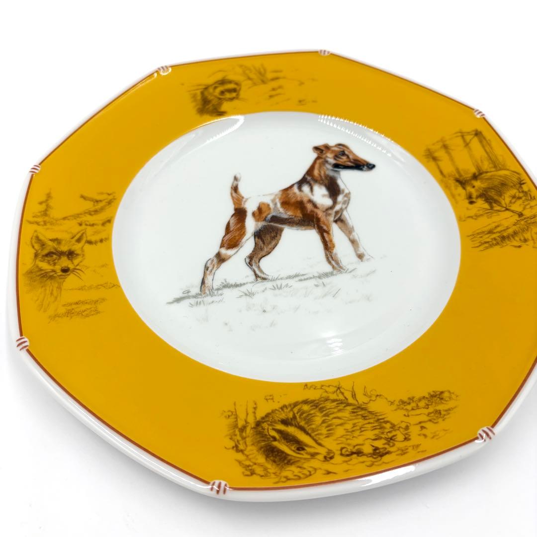 未使用　希少　廃盤品　エルメス　八角プレート　犬シリーズ　フォックステリア