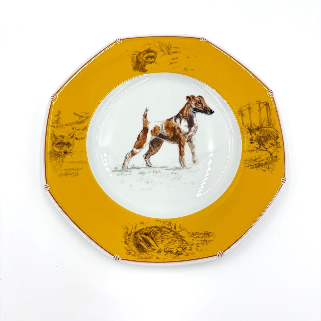 未使用　希少　廃盤品　エルメス　八角プレート　犬シリーズ　フォックステリア