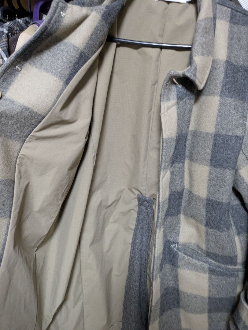 NONNATIVE MELTON　BUFFALO CHECK COAT
