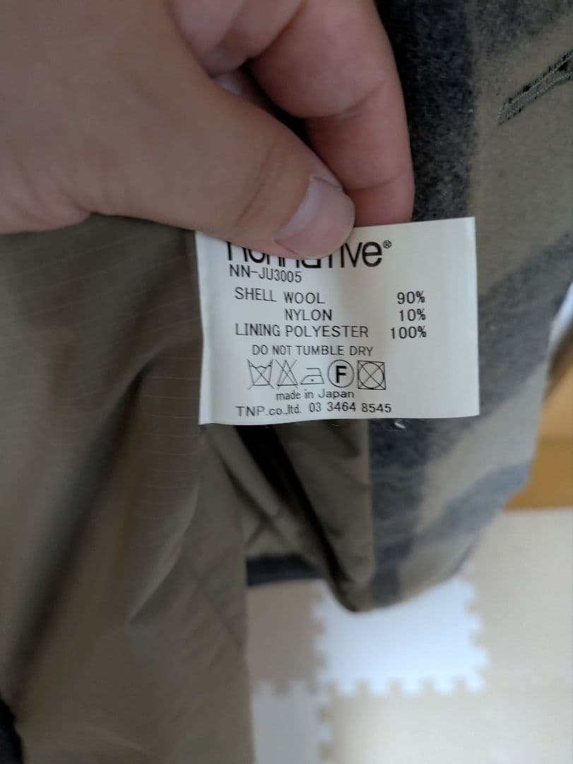 NONNATIVE MELTON　BUFFALO CHECK COAT