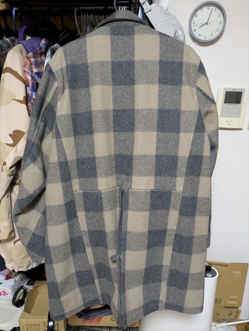 NONNATIVE MELTON　BUFFALO CHECK COAT