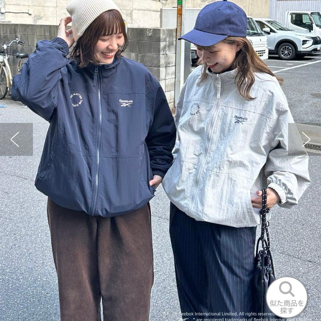 CPCM Reebok リバーシブルブルゾン☆ネイビー M