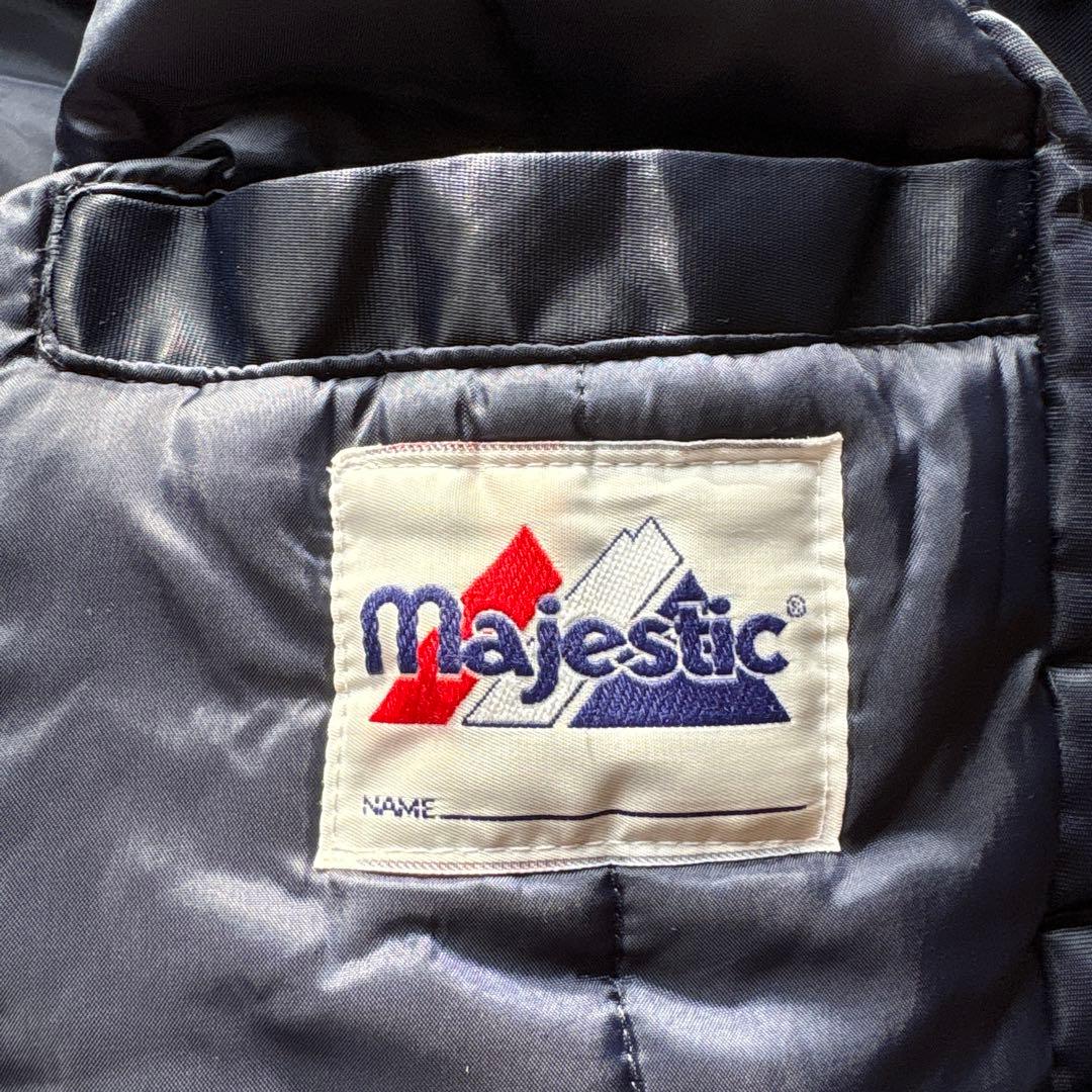 Majestic ヤンキース スタジャン 刺繍ロゴ XL ネイビー