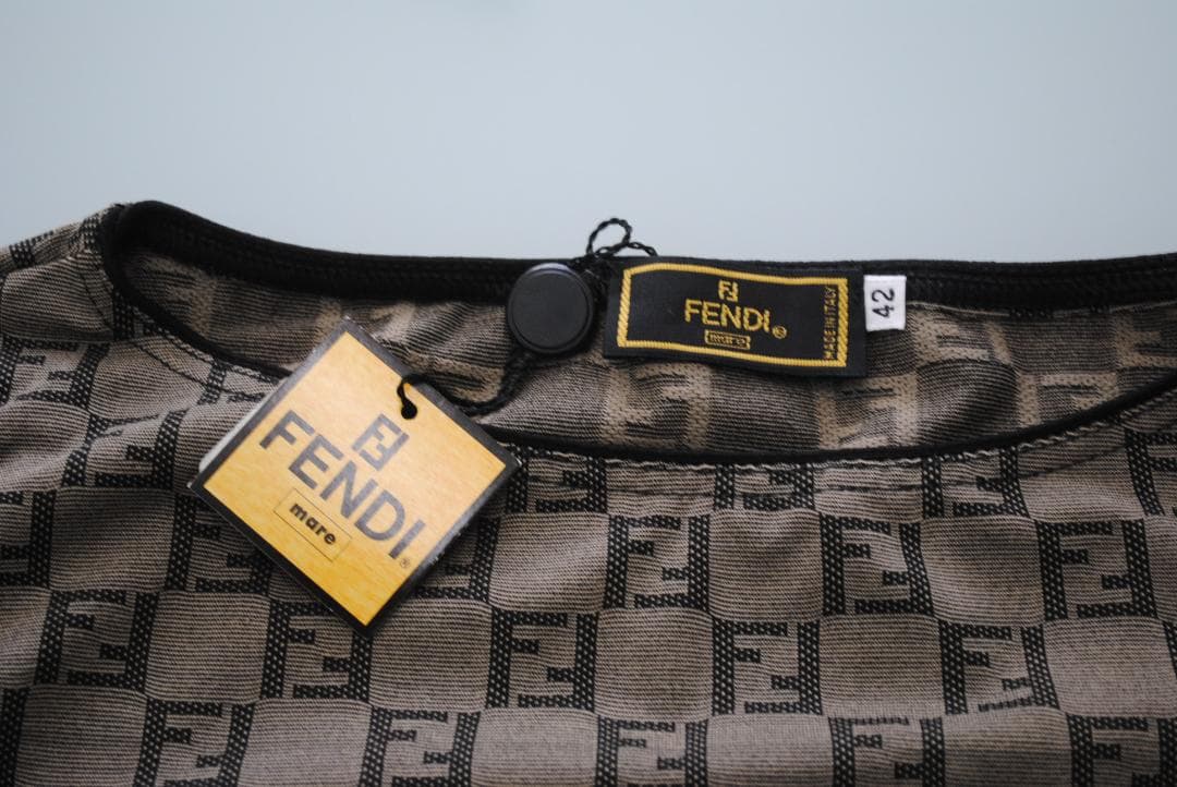 [1868]FENDI ズッカ柄　タンクトップ　42　ヴィンテージ　Mサイズ