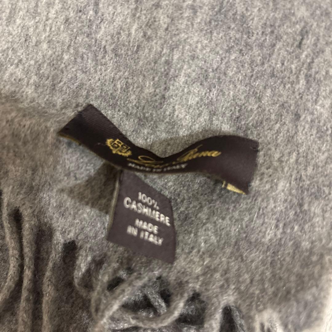 ロロピアーナ　カシミヤ 100%マフラー グレー
