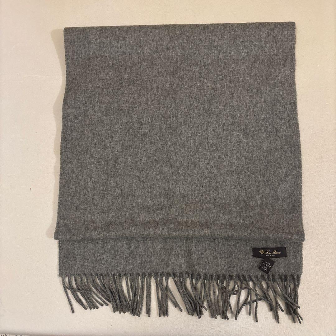 ロロピアーナ　カシミヤ 100%マフラー グレー