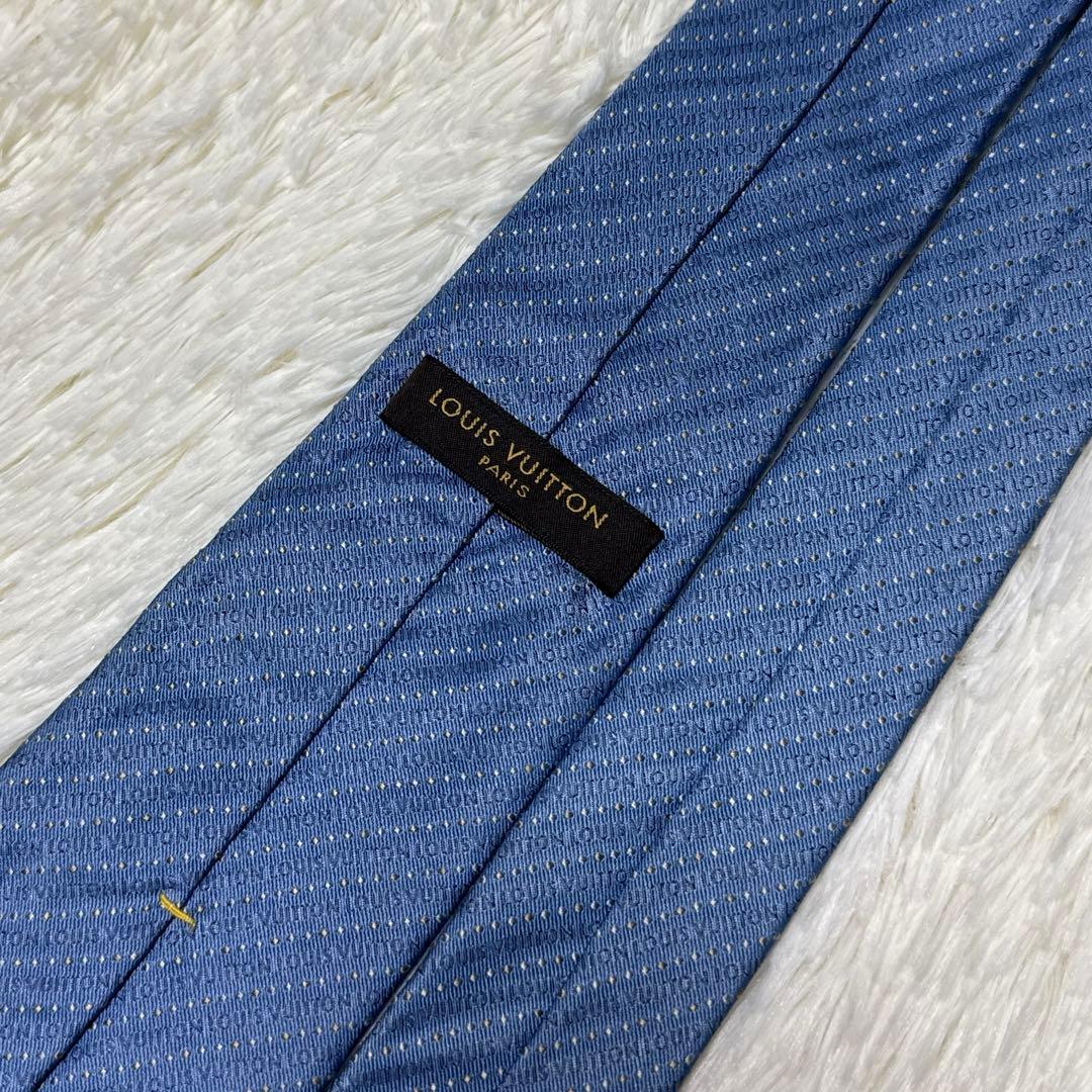 【美品】LOUIS VUITTON ネクタイ　高級シルク　文字ロゴ