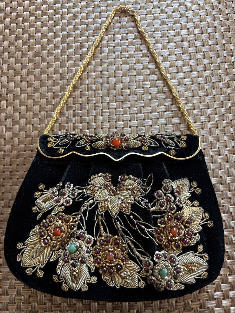 【美品】LUMY はしもと ルミー/ハンドバッグ ビーズバッグ パーティーバック