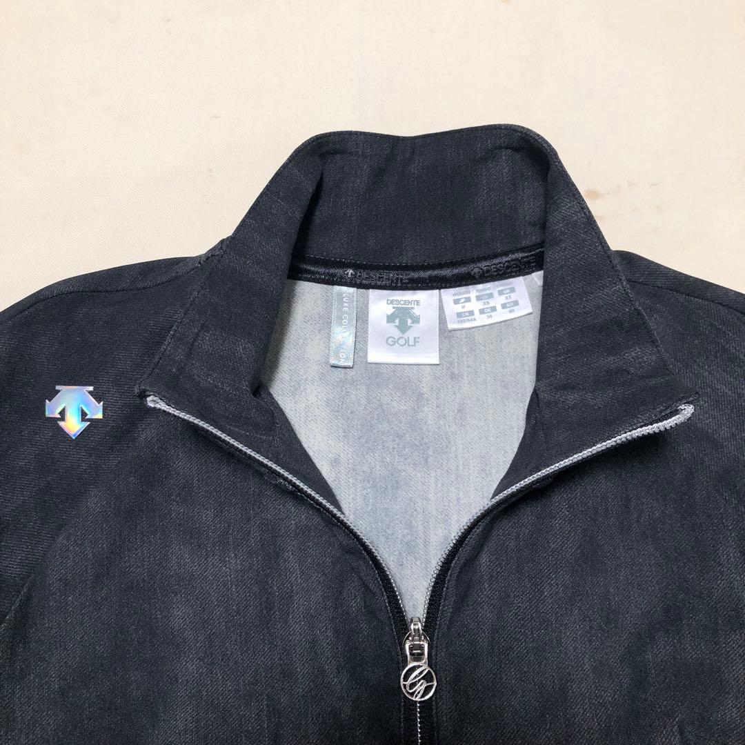 デサントゴルフ セットアップ リュクス ジャージージャケット スカート ブラック