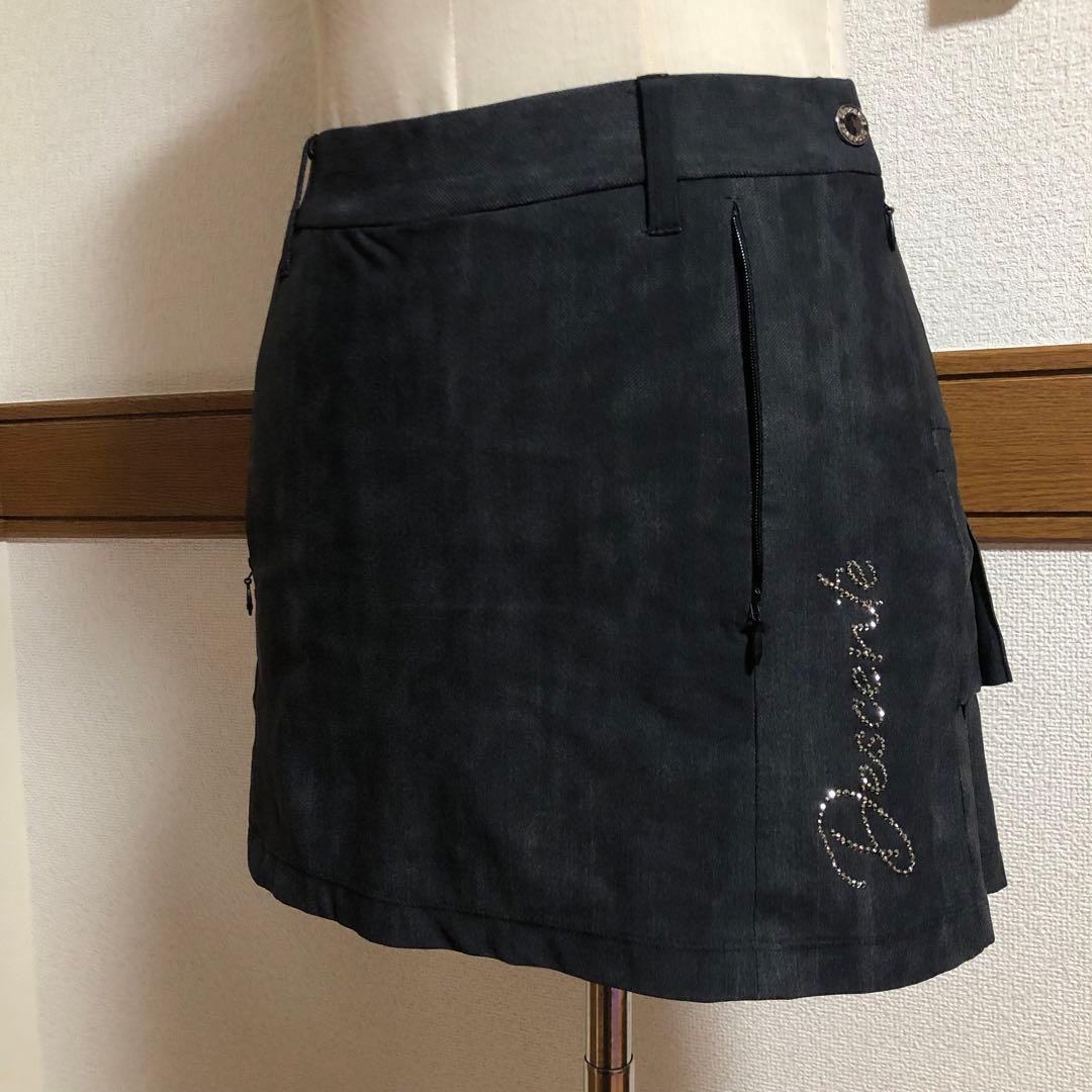 デサントゴルフ セットアップ リュクス ジャージージャケット スカート ブラック