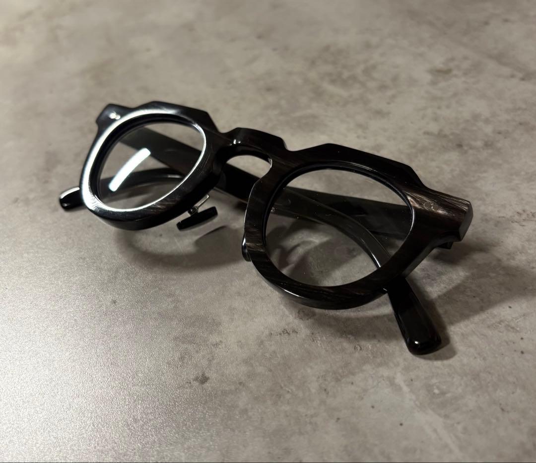 ※一点物 バッファローホーン眼鏡　水牛角　クラウンパント　伊達メガネ　サングラス