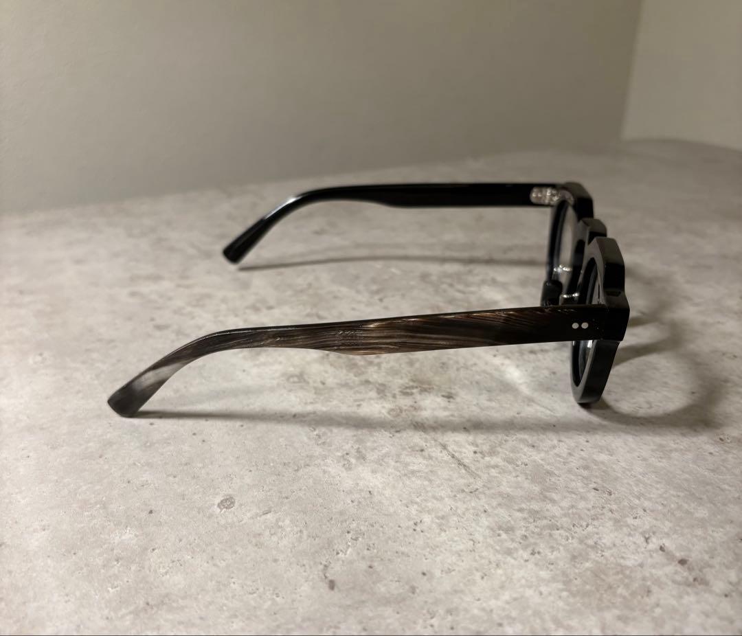 ※一点物 バッファローホーン眼鏡　水牛角　クラウンパント　伊達メガネ　サングラス