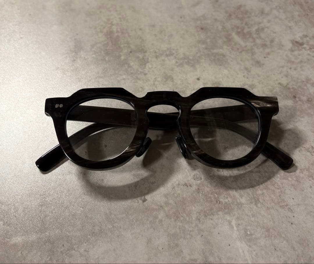 ※一点物 バッファローホーン眼鏡　水牛角　クラウンパント　伊達メガネ　サングラス
