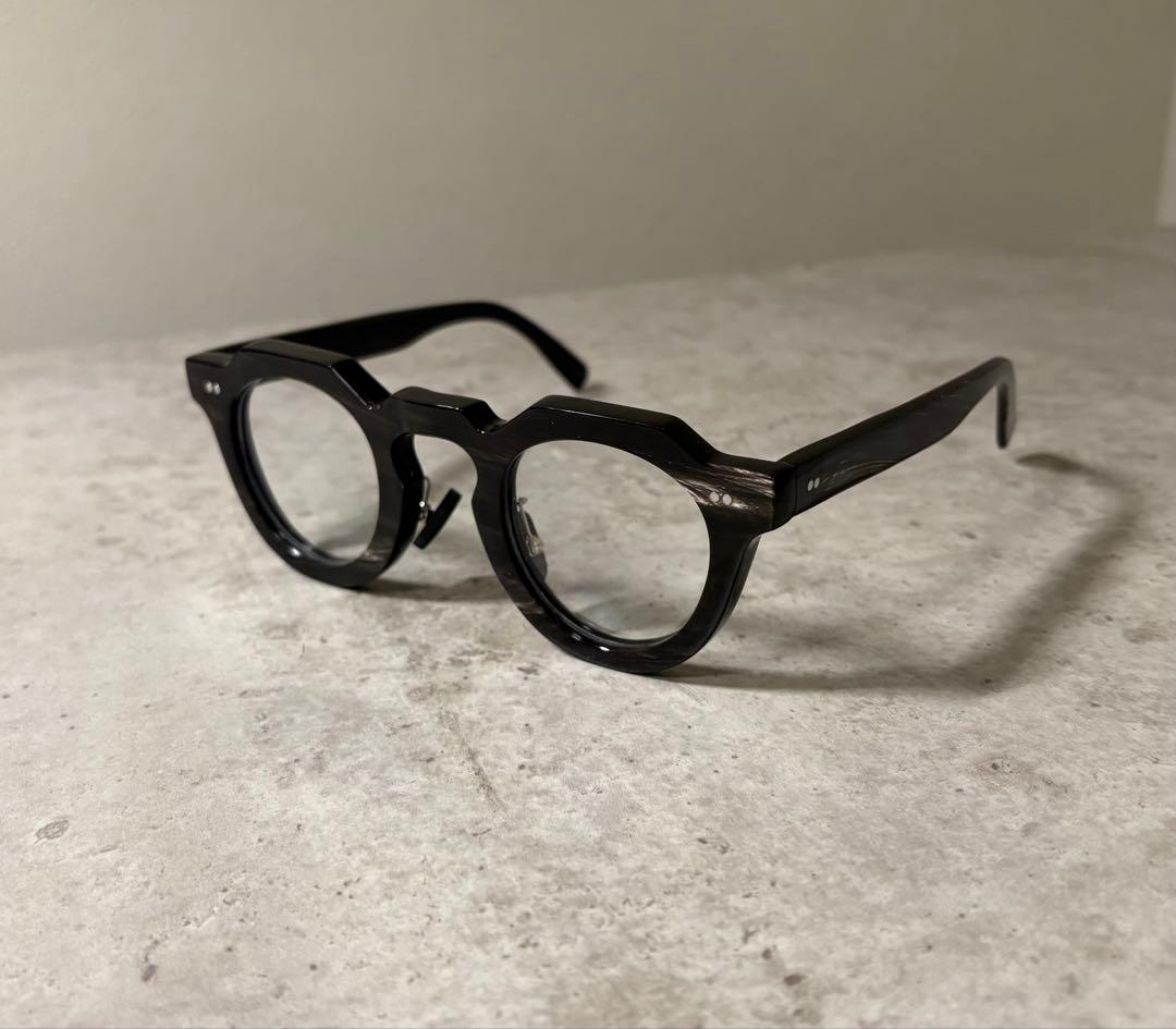 ※一点物 バッファローホーン眼鏡　水牛角　クラウンパント　伊達メガネ　サングラス