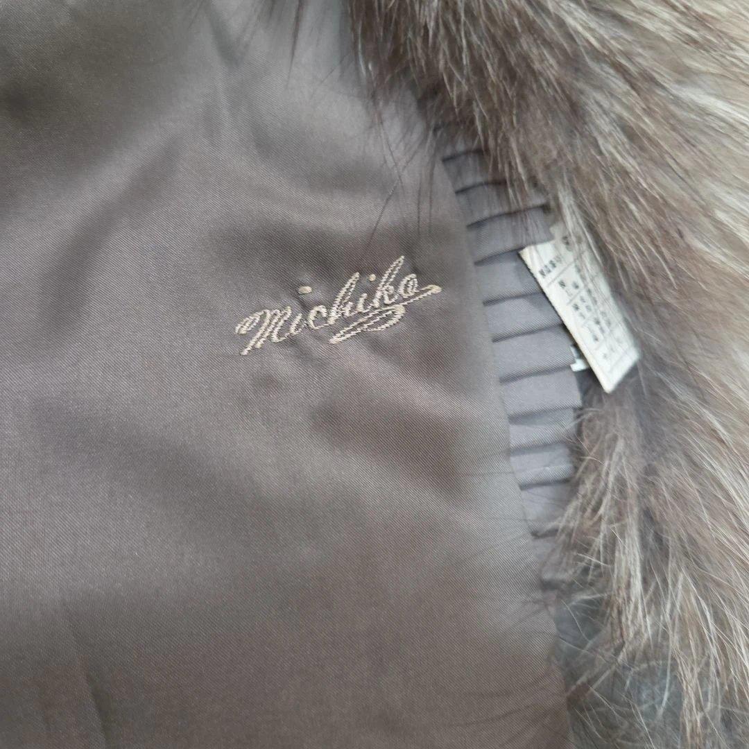 EMBA ファーコート 総丈81cm Lサイズ相当 ブルーフロストフォックス