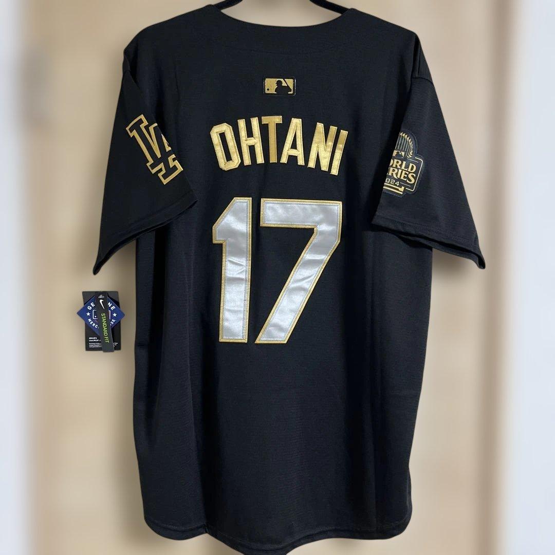大谷翔平　ユニフォーム　ドジャース　Mサイズ　ブラック/ゴールド
