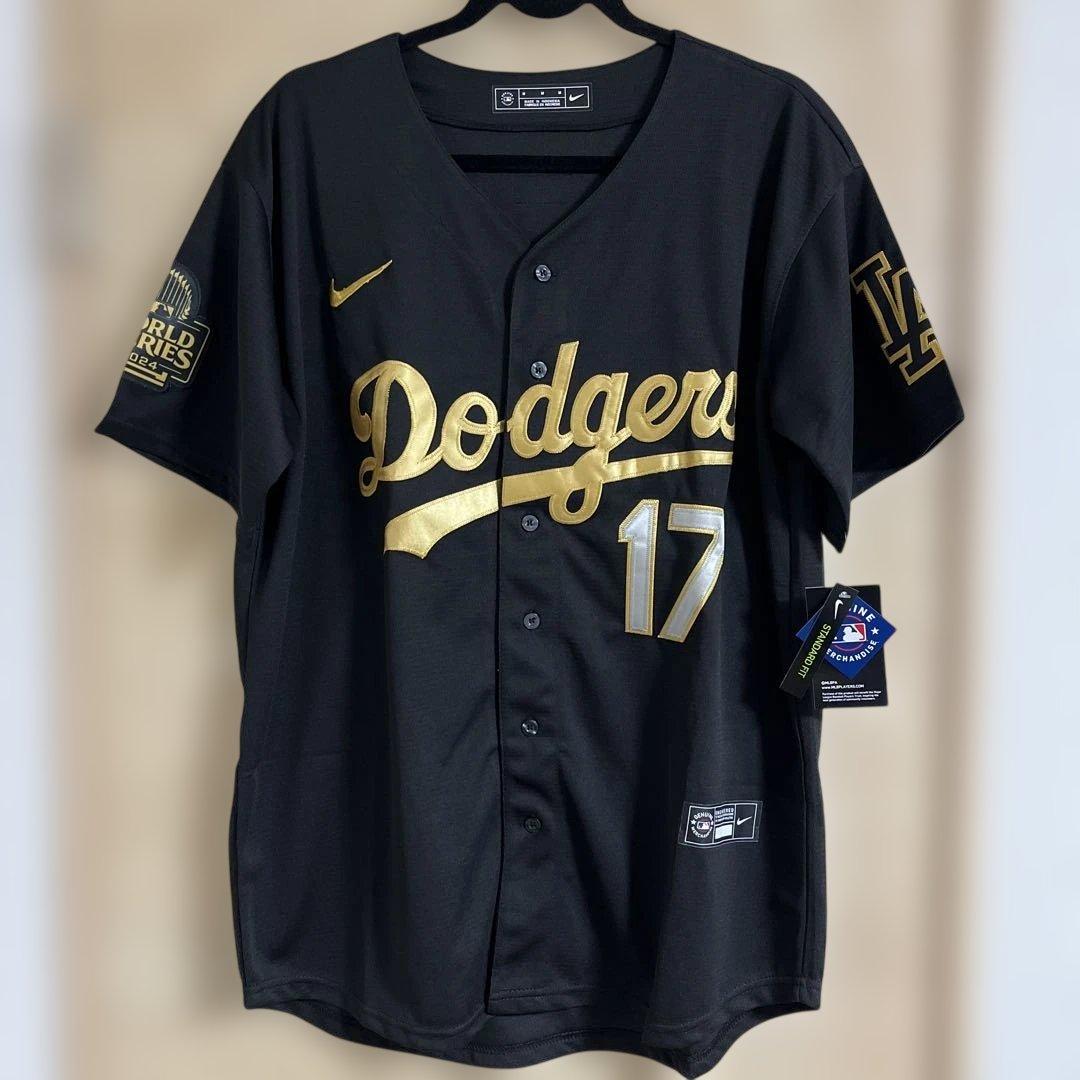 大谷翔平　ユニフォーム　ドジャース　Mサイズ　ブラック/ゴールド
