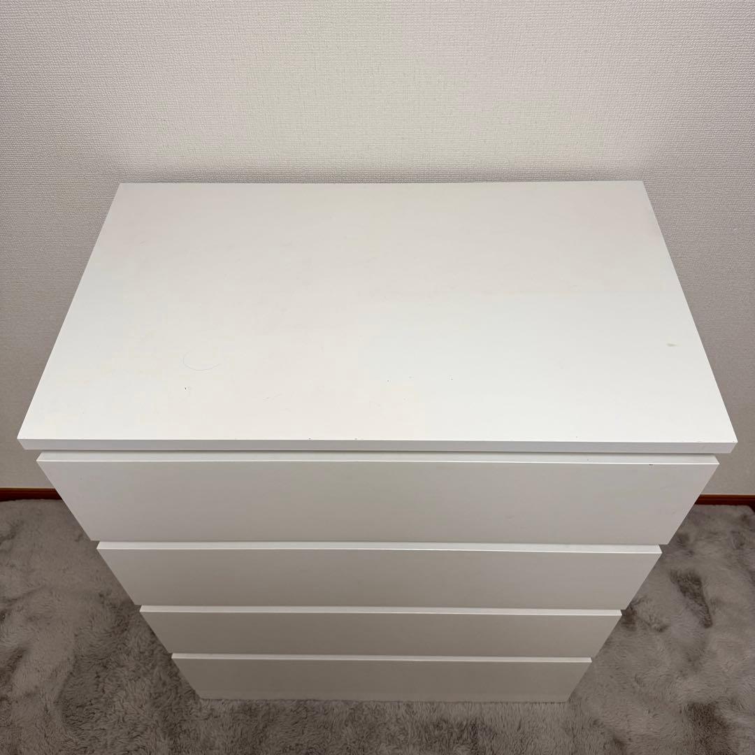 【ぴのこ】IKEA マルム　ホワイト 4段チェスト