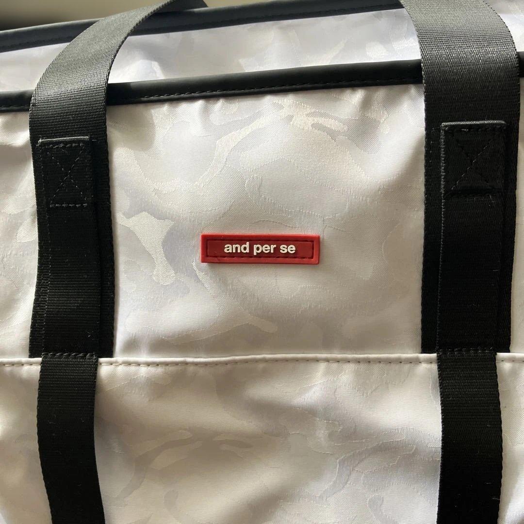美品　and per se ホワイトビッグトートバッグ
