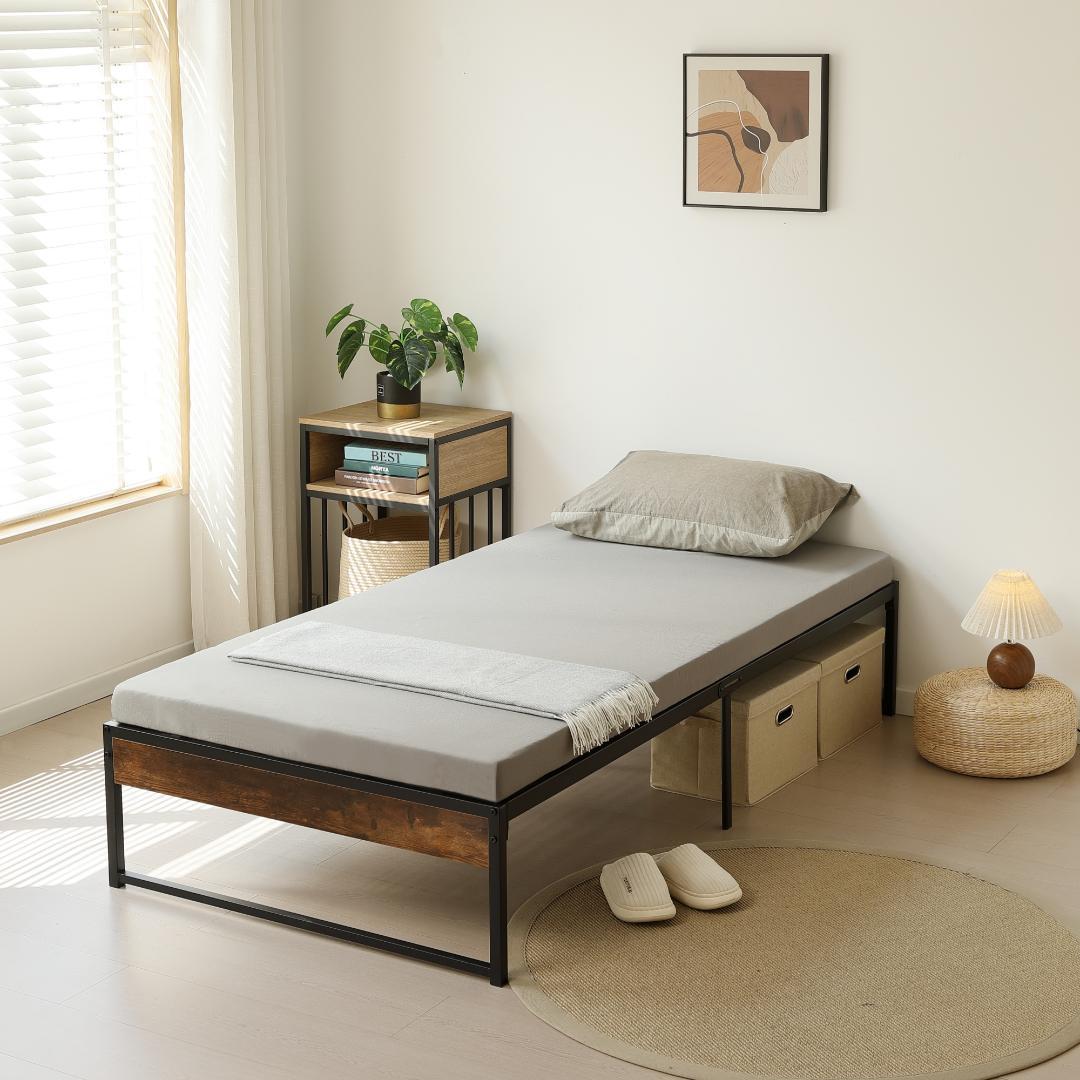 【シングル S】ベッドフレーム パイプベッド ベッド Black 2セット