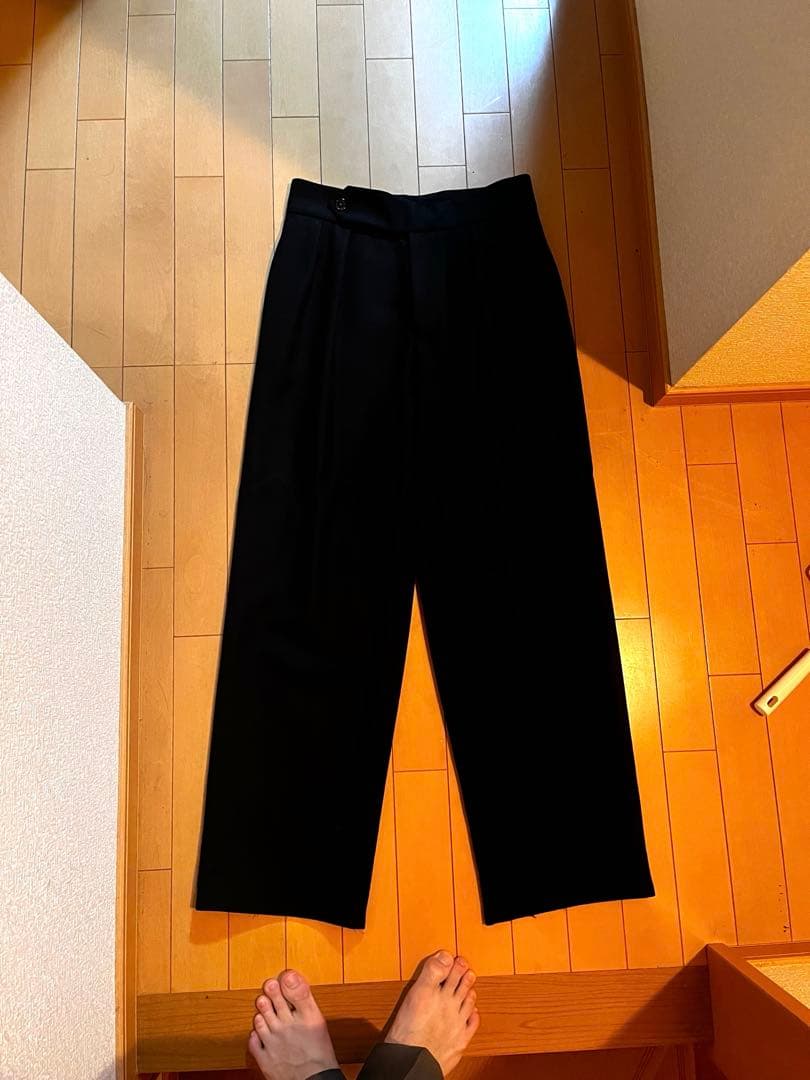 パンツ DRIES VAN NOTEN 2tuck Wool Wide Pants 46