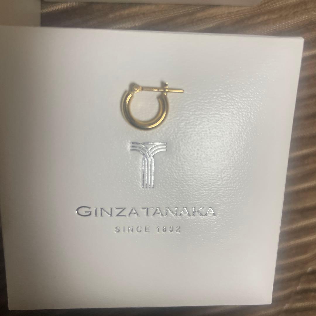 GINZA TANAKA K18イエローゴールド フープピアス 10mm