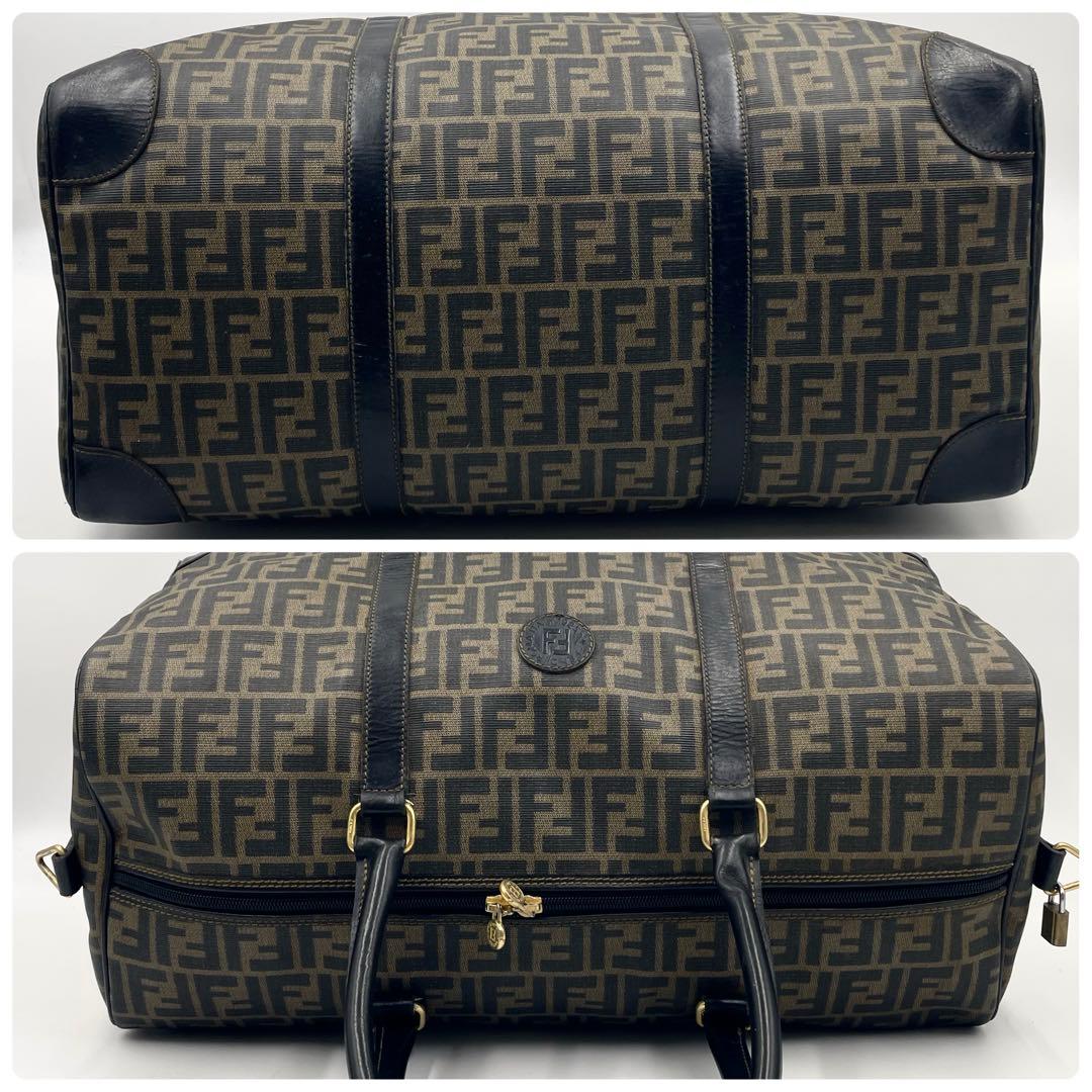 【美品】FENDI フェンディFF柄 2way ボストンバック PVC×レザー