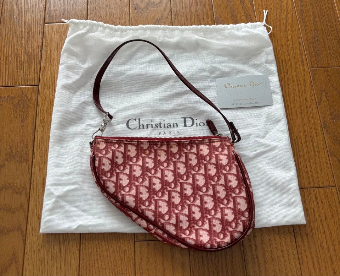 ビンテージ　ディオール　トロッター赤ショルダーバッグ