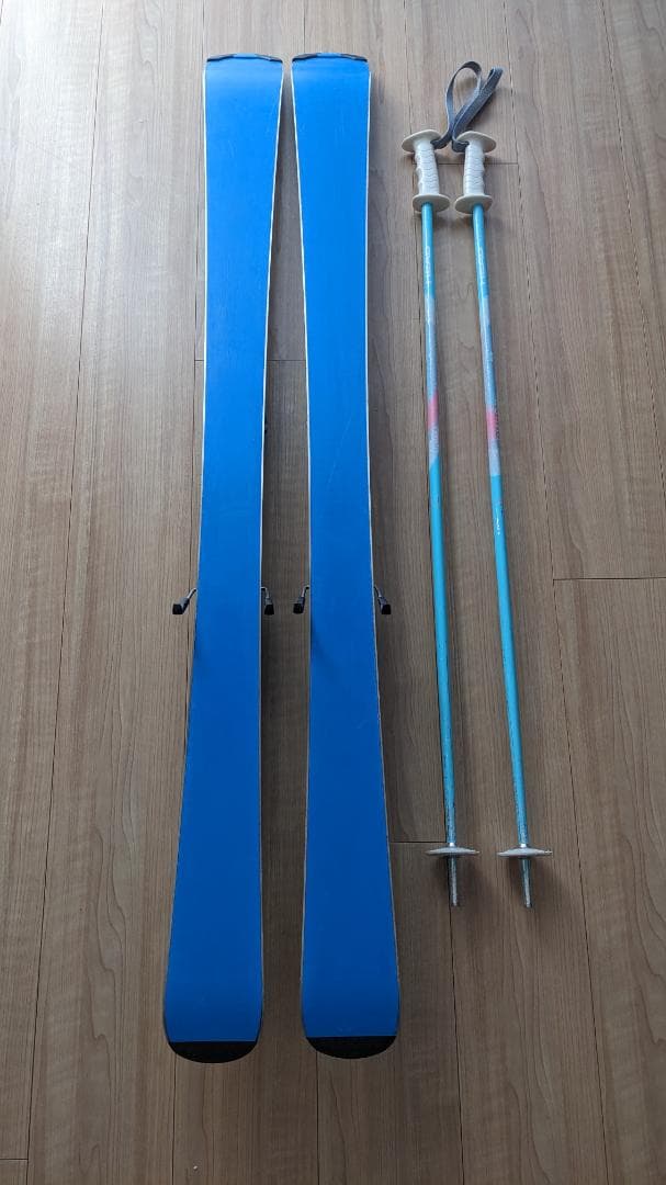 (子供用) スキー板 STREULE 130cm + ストック 100cm