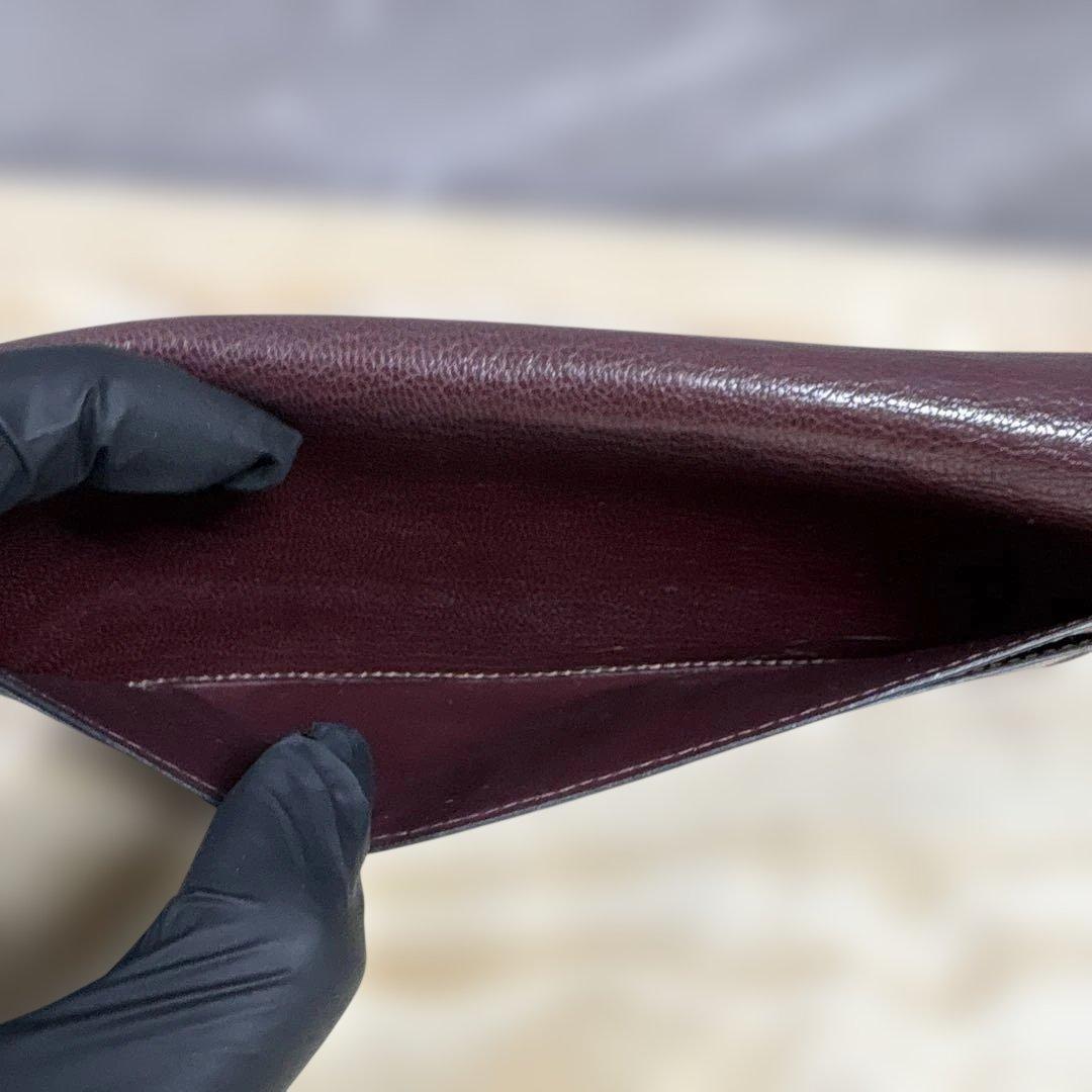 カルティエ バーガンディ 長財布 エンベロープスタイル