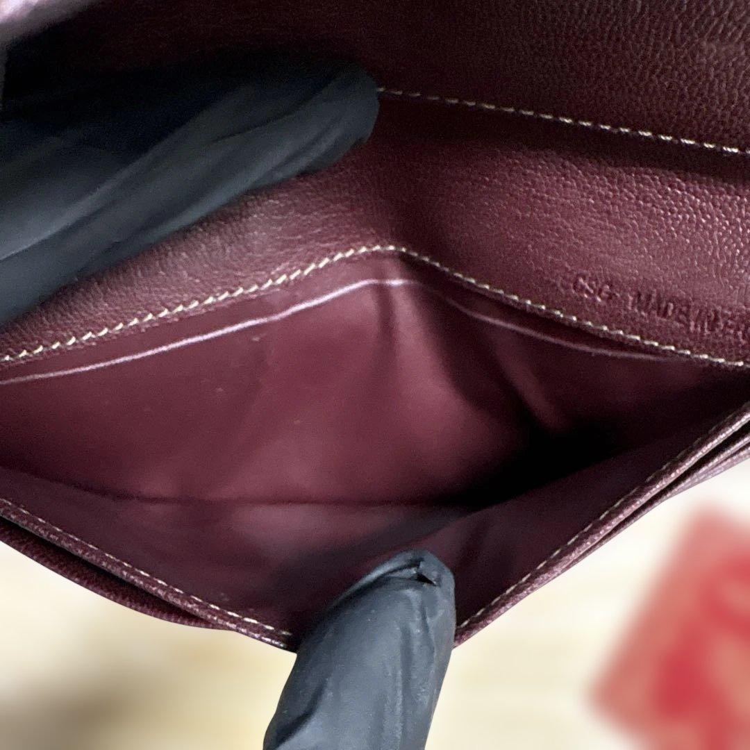 カルティエ バーガンディ 長財布 エンベロープスタイル
