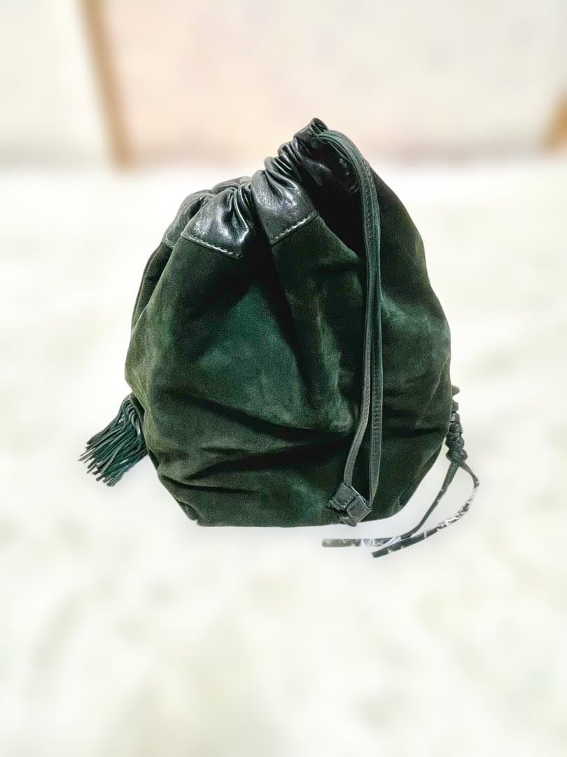 BOTTEGA VENETA ボッテガべネタ　ダークグリーン 巾着