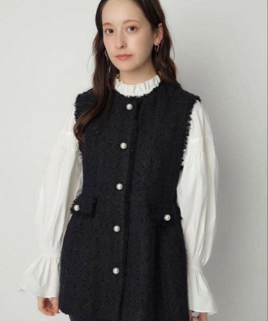 Arpege Story ブラック ノースリーブベスト サイズ1