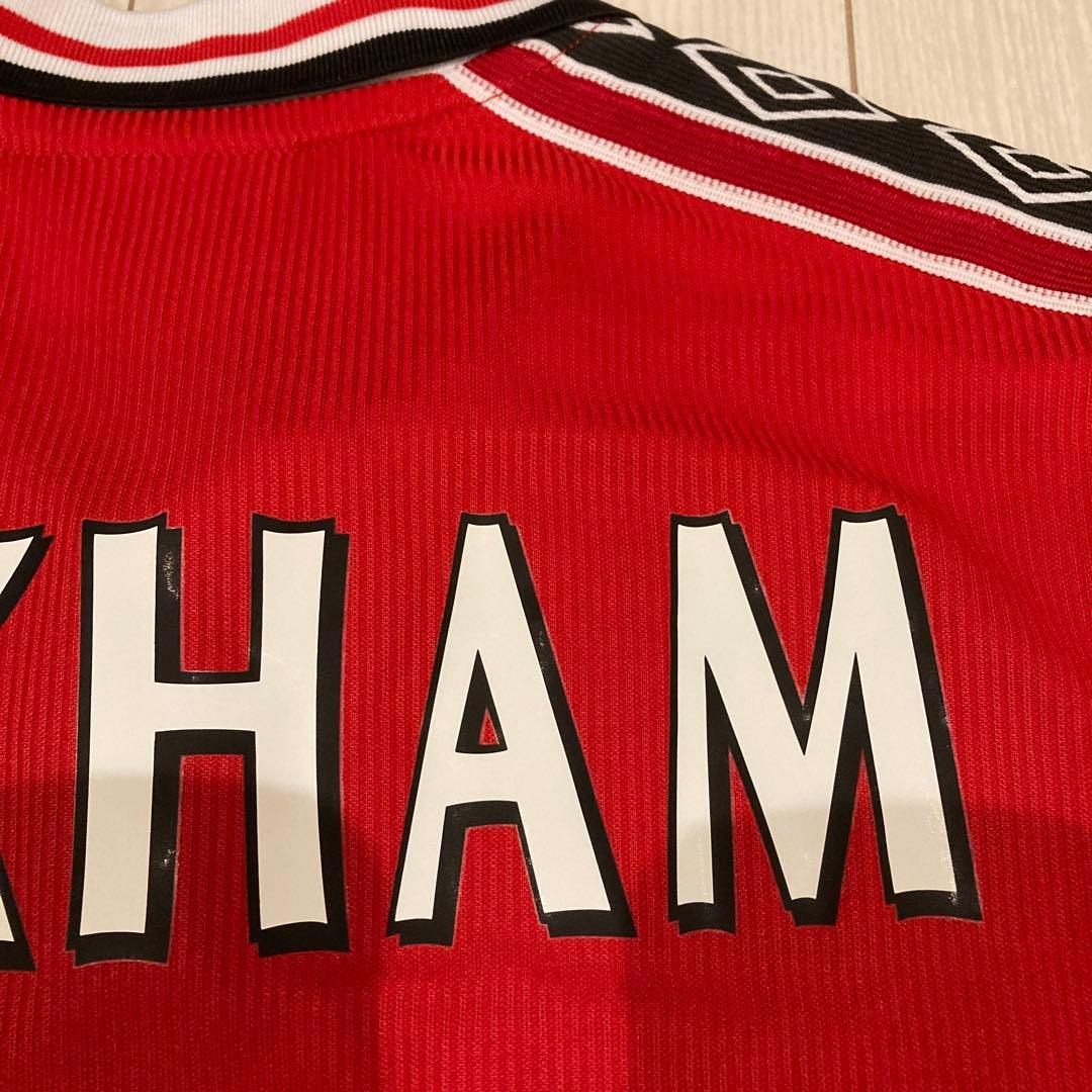 ベッカムネーム入り　マンチェスターユナイテッドホームユニフォーム