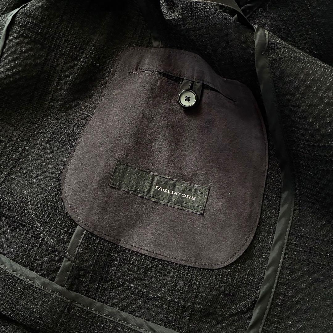未使用級 TAGLIATORE テーラードジャケット DAKAR 黒 50