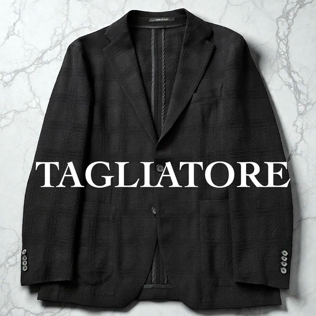 未使用級 TAGLIATORE テーラードジャケット DAKAR 黒 50